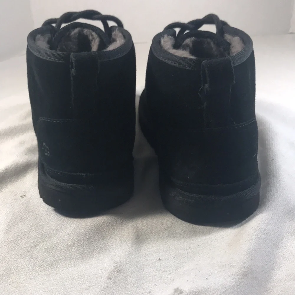 Ugg Mens Neumel Black Suede Chukka Lace Up Ankle Boots Size 9